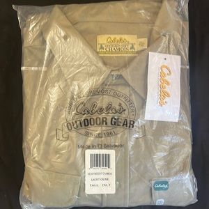 Cabelas HeavyWeight Chamois 2XL/TAL Light Olive